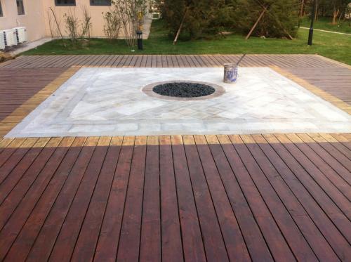 重庆防腐木木地板扶手价格