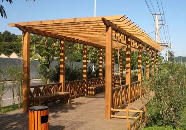 防腐木葡萄架